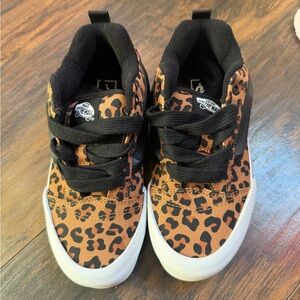 Vans Kids Black and Brown Leopard Sneakers